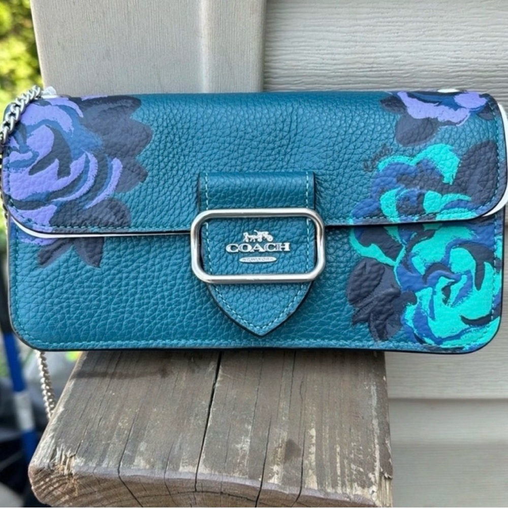 COACH Blossom Floral Chain Crossbody Purse - Picture 3 of 7